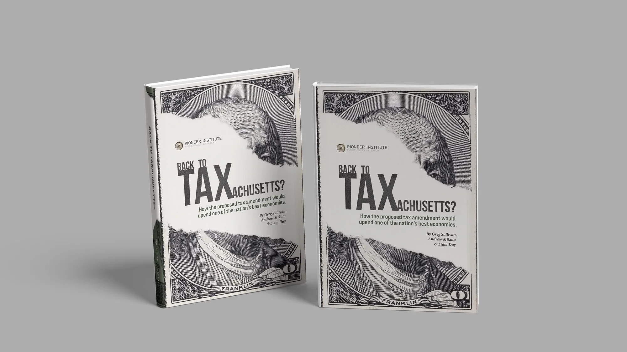 Back to Taxachusetts? hardcover, front cover and spine