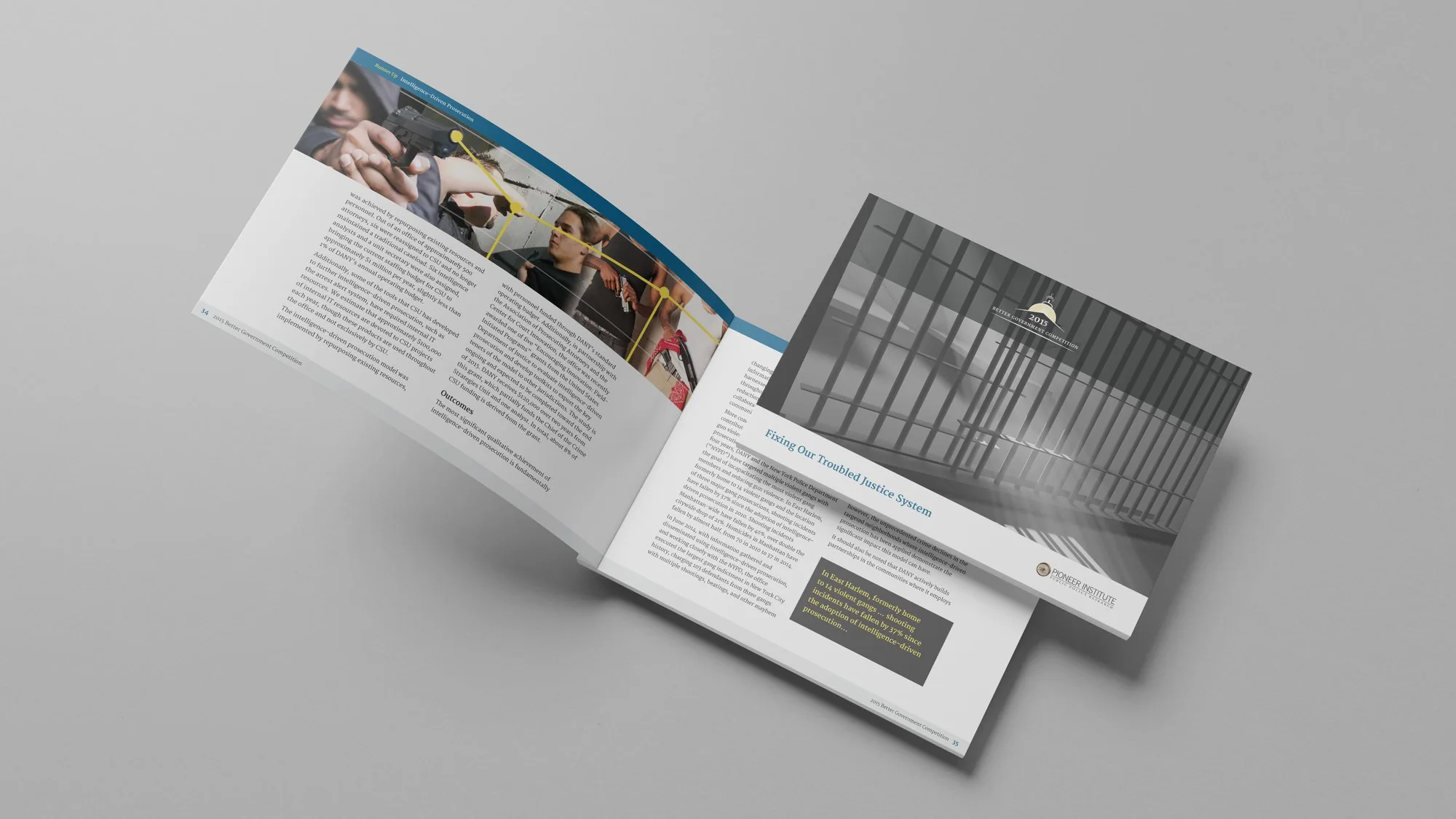 Better Government Competition 2015 compendium: cover and a Runner Up entry spread
