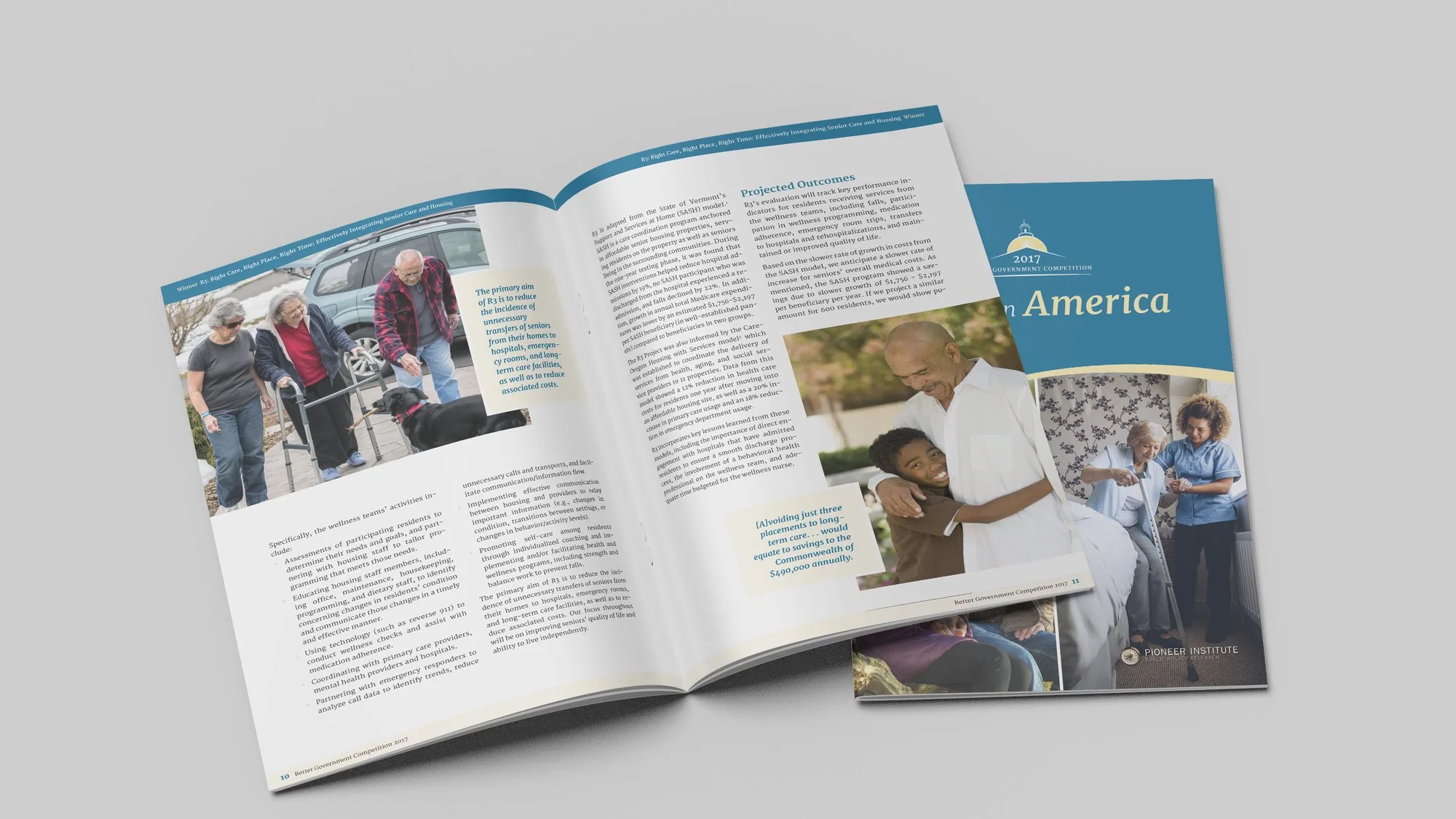 Better Government Competition 2017 compendium: cover and the R3 Winner entry spread